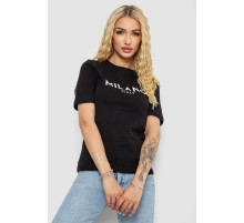 Футболка женская с принтом, цвет черный, 241R134