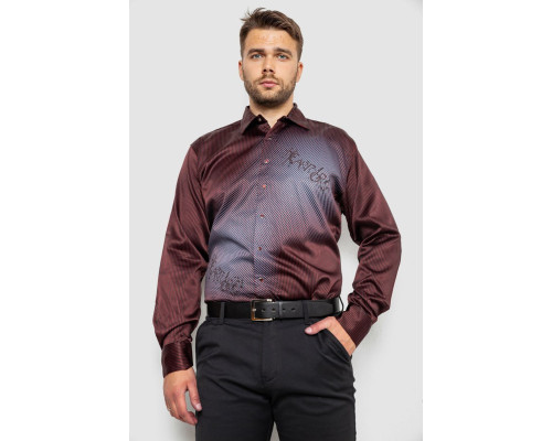 Сорочка чоловіча з принтом, колір чорно-червоний, 214R5829