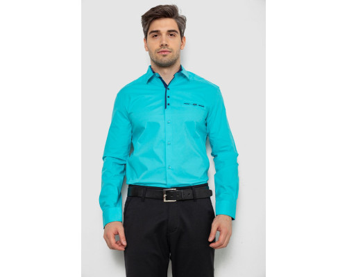 Сорочка чоловіча, колір бірюзовий, 214R7086