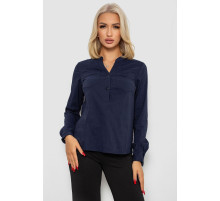 Блуза однотонная, цвет синий, 230R96-10