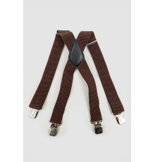 Підтяжки чоловічі 196R40Y14, колір коричневий, 196R40Y14-1