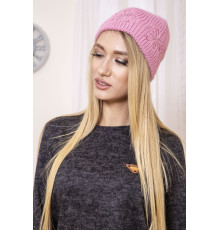 Женская шапка, пудрового цвета, из шерсти, 167R002