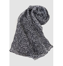 Шарф жіночий з принтом, колір сіро-чорний, 244R011-1