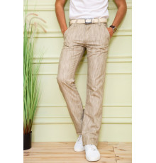 Чоловічі літні штани, вільного крою, бежевого кольору, 167R7055-1
