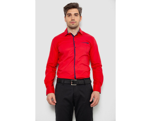 Сорочка чоловіча з довгим рукавом, колір червоний, 214R7009