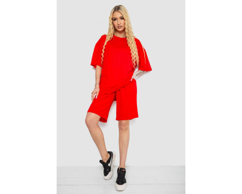 Костюм женский повседневный, цвет красный, 238R1615