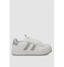 Кросівки жіночі шкіра, колір біло-сірий, 248RJH900-11