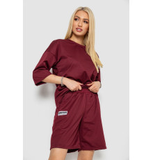 Костюм женский однотонный, цвет бордовый, 238R116-1