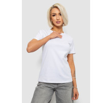 Футболка женская однотонная, цвет белый, 204R3333