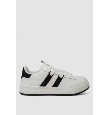 Кроссовки женские кожа, цвет бело-черный, 248RJH900-8