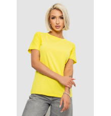 Футболка женская однотонная, цвет желтый, 204R3333