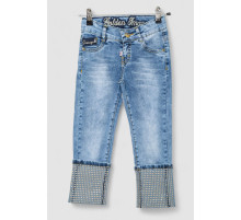 Джинси для дівчаток, колір блакитний, 247R2834
