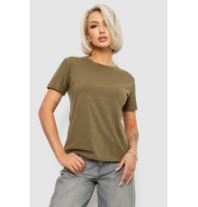 Футболка женская однотонная, цвет хаки, 204R3333