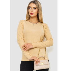 Кофта жіноча однотонна повсякденна, колір бежевий, 244R2033