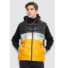 Жилетка чоловіча демісезонна, колір чорно-жовтий, 244R990013