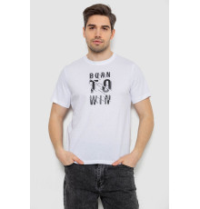 Футболка чоловіча з принтом, колір білий, 241R1901