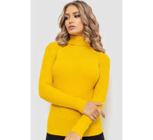 Гольф женский в рубчик, цвет горчичный, 204R047