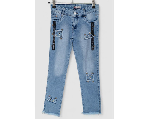 Джинсы для девочек, цвет голубой, 247R10050