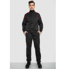 Спортивний костюм чоловічий двонитка, колір чорний, 129R5215