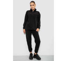 Спорт костюм жіночий на флісі, колір чорний, 241R2007