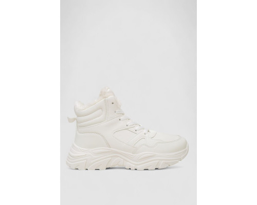 Кроссовки женские зимние на меху, цвет белый, 248RDM10