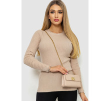 Кофта жіноча однотонна, колір бежевий, 244R2031