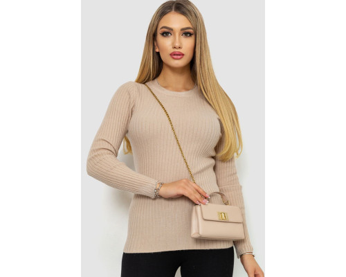 Кофта женская однотонная, цвет бежевый, 244R2031