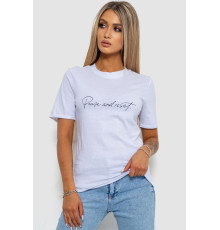 Футболка жіноча з принтом, колір білий, 238R57395