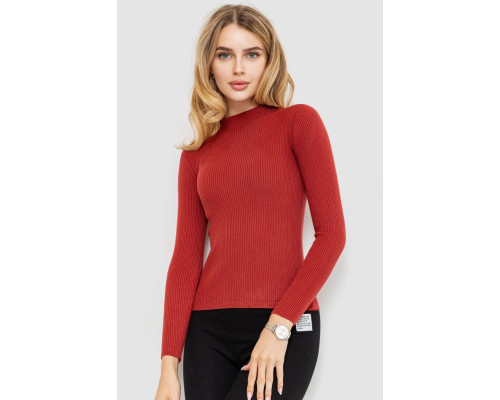 Водолазка женская однотонная, цвет темно-коралловый, 204R019