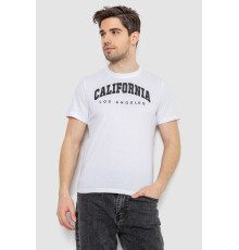 Футболка чоловіча з принтом, колір білий, 241R1908