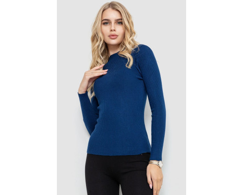 Водолазка женская однотонная, цвет синий, 204R019