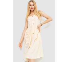 Сарафан повсякденний однотонний, колір світло-бежевий, 102R333