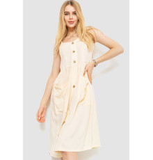 Сарафан повсякденний однотонний, колір світло-бежевий, 102R333