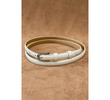 Ремінь жіночий лаковий, колір білий, 196R1010W31