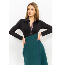 Рубашка женская нарядная, цвет черный, 167R744