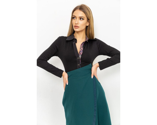 Рубашка женская нарядная, цвет черный, 167R744