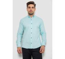Рубашка мужская однотонная, цвет голубой, 214R7076