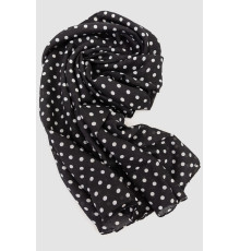 Шарф жіночий в горох, колір чорно-білий, 244R011