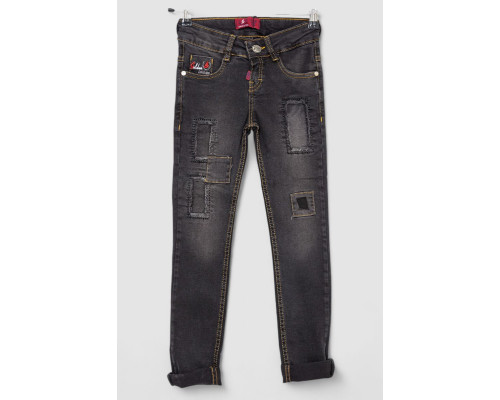 Джинси для дівчинки, колір чорний, 247R8415