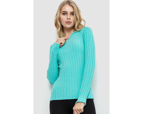 Кофта женская однотонная, цвет мятный, 204R018