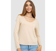 Тонкий женский лонгслив, цвет бежевый, 186R128