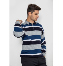 Светр-обманка чоловічий, колір сіро-синій, 161R901-2