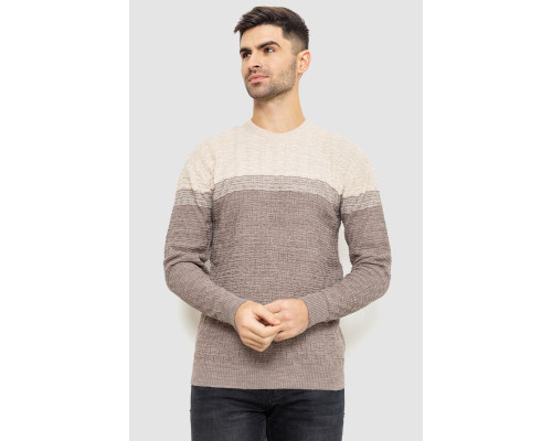 Свитер мужской, цвет бежево-молочный, 161R883
