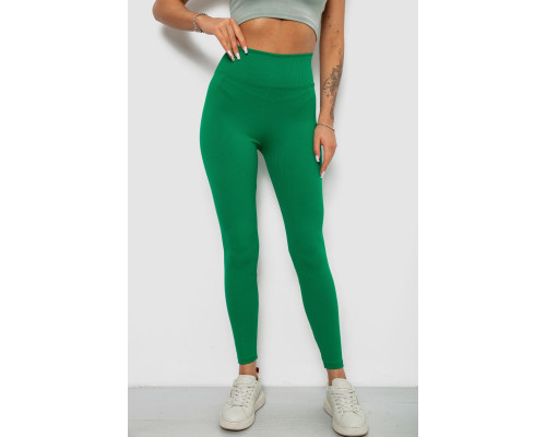 Лосини однотонні в рубчик, колір зелений, 244R312-5