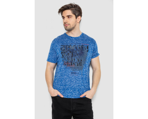 Футболка чоловіча з принтом, колір синій, 244R6019