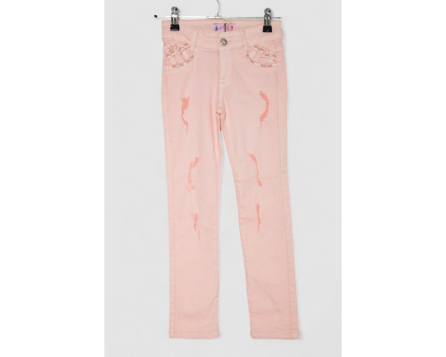 Джинси для дівчинки, колір персиковий, 247R10041