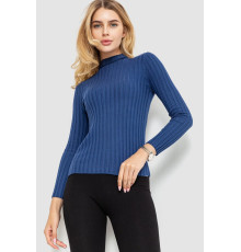 Гольф жіночий однотонний, колір синій, 204R038 Гольф жіночий однотонний, колір синій, 204R038