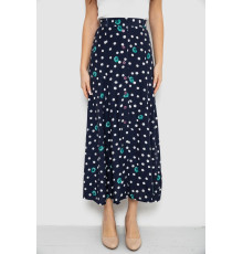Спідниця вільного крою в горох, колір темно-синій, 167R5001