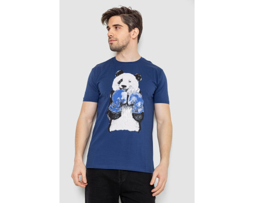 Футболка чоловіча з принтом, колір синій, 244R5996