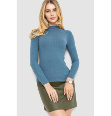 Водолазка трикотажна жіноча, колір джинс, 204R035